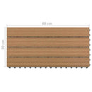 Terrasse Flise 6 pcs Brun 60 x 30 cm WPC