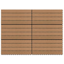 Terrasse Flise 6 pcs Brun 60 x 30 cm WPC