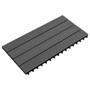 Terrasse Flise 6 pcs Sort 60 x 30 cm WPC