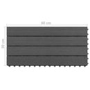 Terrasse Flise 6 pcs Sort 60 x 30 cm WPC