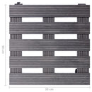plantevogne 2 stk. 30x30x7,5 WPC grå