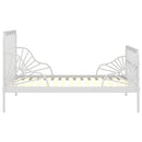 udvideligt sengestel 80x130/200 cm metal hvid