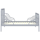 udvideligt sengestel 80x130/200 cm metal grå