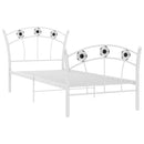 sengestel 90x200 fodbolddesign metal hvid