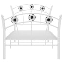 sengestel 90x200 fodbolddesign metal hvid