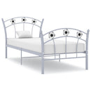 sengestel 90x200 fodbolddesign metal grå
