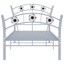 sengestel 90x200 fodbolddesign metal grå