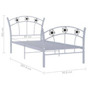 sengestel 90x200 fodbolddesign metal grå