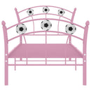 sengestel 90x200 fodbolddesign metal pink