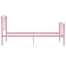 sengestel 90x200 fodbolddesign metal pink