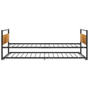 sengeramme med udtræk 90x200 cm metal sort