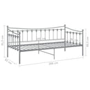 sengestel til udtræksseng 90x200 cm metal grå
