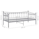 sengestel til udtræksseng 90x200 cm metal grå