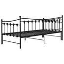 sengestel til udtræksseng 90x200 cm metal sort