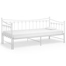 sengestel til udtræksseng 90x200 cm metal hvid