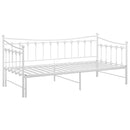 sengestel til udtræksseng 90x200 cm metal hvid
