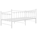 sengestel til udtræksseng 90x200 cm metal hvid