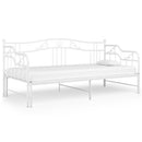 sengestel til udtræksseng 90x200 cm metal hvid