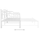sengestel til udtræksseng 90x200 cm metal hvid