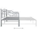 sengestel til udtræksseng 90x200 cm metal grå