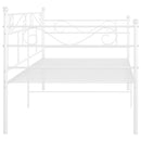 sengestel til sovesofa 90x200 cm metal hvid