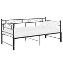 sengestel til udtræksseng 90x200 cm metal sort