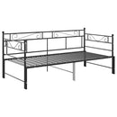sengestel til udtræksseng 90x200 cm metal sort