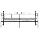 sengestel til udtræksseng 90x200 cm metal sort