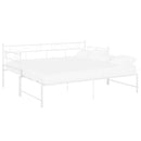 sengestel til udtræksseng 90x200 cm metal hvid