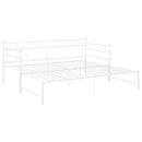 sengestel til udtræksseng 90x200 cm metal hvid