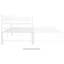sengestel til udtræksseng 90x200 cm metal hvid