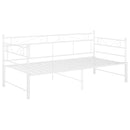 sengestel til udtræksseng 90x200 cm metal hvid