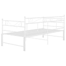 sengestel til udtræksseng 90x200 cm metal hvid