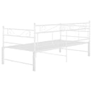 sengestel til udtræksseng 90x200 cm metal hvid