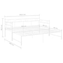 sengestel til udtræksseng 90x200 cm metal hvid