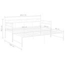 sengestel til udtræksseng 90x200 cm metal hvid