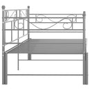 sengestel til udtræksseng 90x200 cm metal grå