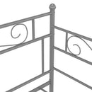 sengestel til udtræksseng 90x200 cm metal grå