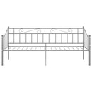 sengestel til udtræksseng 90x200 cm metal grå