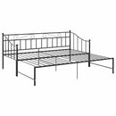 sengestel til udtræksseng 90x200 cm metal sort