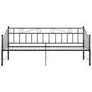 sengestel til udtræksseng 90x200 cm metal sort