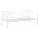 sengestel til udtræksseng 90x200 cm metal hvid