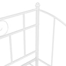 sengestel til udtræksseng 90x200 cm metal hvid