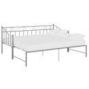 sengestel til udtræksseng 90x200 cm metal grå