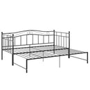sengestel til udtræksseng 90x200 cm metal sort