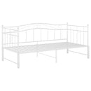 sengestel til udtræksseng 90x200 cm metal hvid