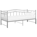 sengestel til udtræksseng 90x200 cm metal grå