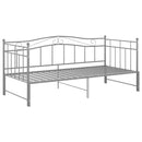 sengestel til udtræksseng 90x200 cm metal grå