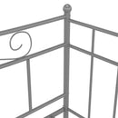 sengestel til udtræksseng 90x200 cm metal grå