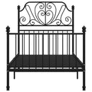 sengestel 90x200 cm metal sort